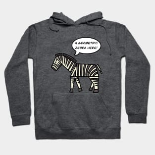 Cartoon geometric zebra Hoodie